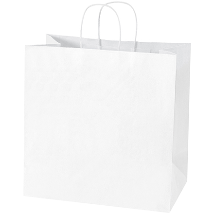 13 x 7 x 13" White Shopping Bags