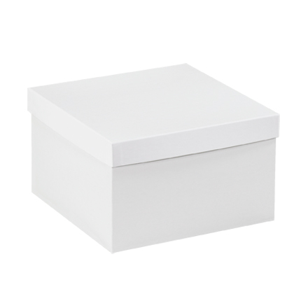 10 x 10 x 6" White Deluxe Gift Box Bottoms