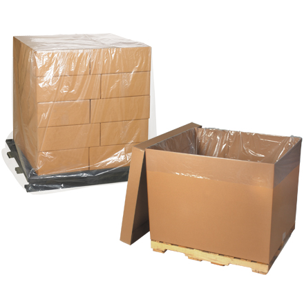 58 x 46 x 96" - 4 Mil Clear Pallet Covers