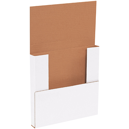 10 <span class='fraction'>1/4</span> x 10 <span class='fraction'>1/4</span> x 1" White Easy-Fold Mailers