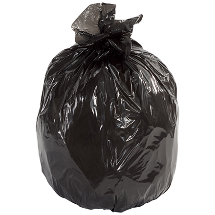 Second Chance Trash Liners - Black, 56 Gallon, 2.0 Mil., Flat Pack