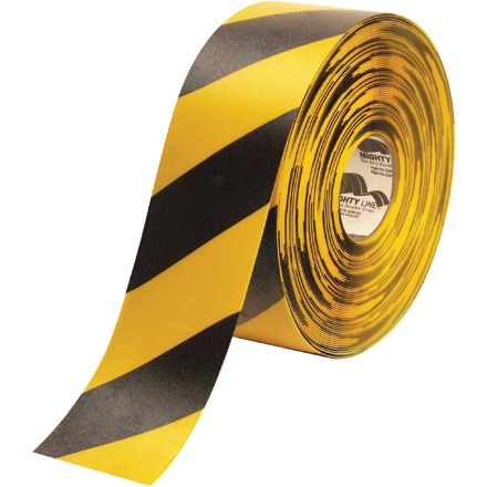 4" x 100' Yellow/Black Mighty Line<span class='tm'>™</span> Deluxe Safety Tape
