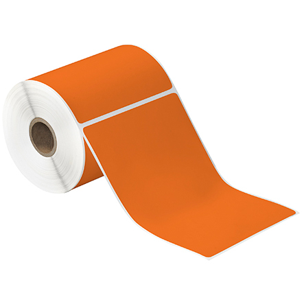 4 x 6" Orange Desktop Direct Thermal Label